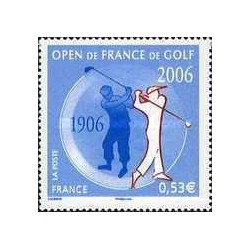 1 عدد  تمبر صدمین سالگرد مسابقات آزاد گلف فرانسه - فرانسه 2006