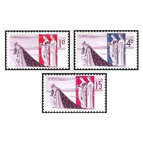 3 عدد تمبر کریسمس - مالت 1965 3 عدد تمبر کریسمس - مالت 1965