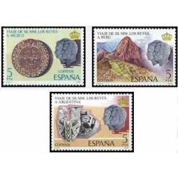 3 عدد تمبر دیدار سلطنتی از مکزیک، پرو و آرژانتین - اسپانیا 1978