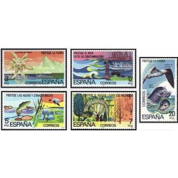 5 عدد تمبر حفاظت از طبیعت - اسپانیا 1978    