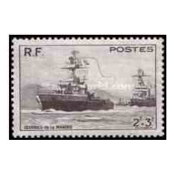 1 عدد تمبر خیریه - کشتی جنگی - فرانسه 1946