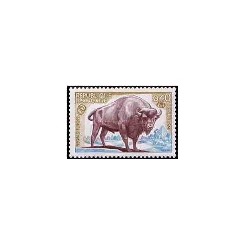 1 عدد تمبر حفاظت از  طبیعت - بوفالو - فرانسه 1974