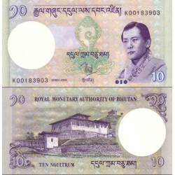 اسکناس 10 نگولتروم - بوتان 2006