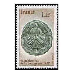 1 عدد تمبر 500مین سالگرد اتحاد بورگاندی با فرانسه - فرانسه 1977