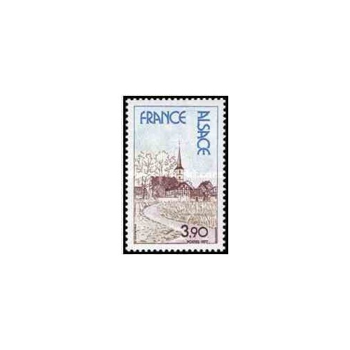 1 عدد تمبر نواحی فرانسه ، آلزاس - فرانسه 1977