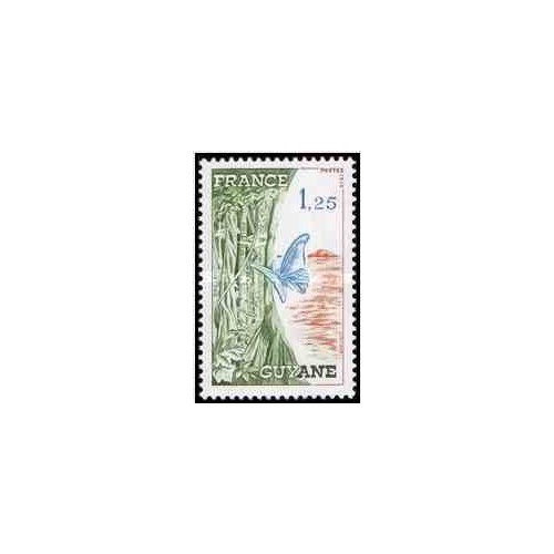 1 عدد تمبر نواحی فرانسه ، گویان - فرانسه 1976