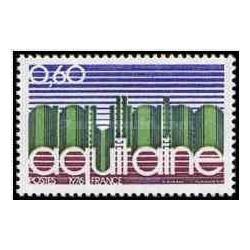 1 عدد تمبر ناحیه آکیتن - مناطقی از فرانسه - فرانسه 1976