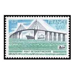 1 عدد تمبر افتتاح  پل سنت نازایر  - فرانسه 1975