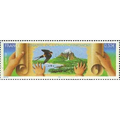 1 عدد  تمبر منشور محیطی - چاپ شده بر روی کاغذ بازیافتی - فرانسه 2005