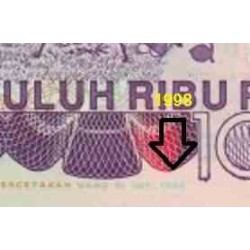 اسکناس 10000 روپیه - اندونزی 1998