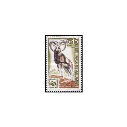 1 عدد تمبر حفاظت از طبیعت - فرانسه 1969    