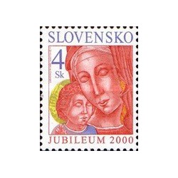 1 عدد  تمبر کریسمس - Jubilee 2000 - اسلواکی 2000