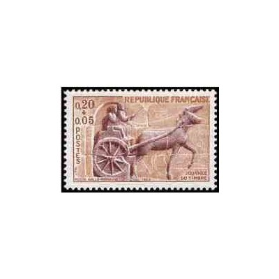 1 عدد تمبر روز تمبر - فرانسه 1963     