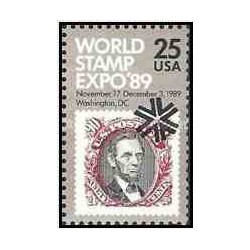 1 عدد تمبر نمایشگاه بین المللی تمبر " اکسپو جهانی تمبر 89," واشنگتن - آمریکا 1989      