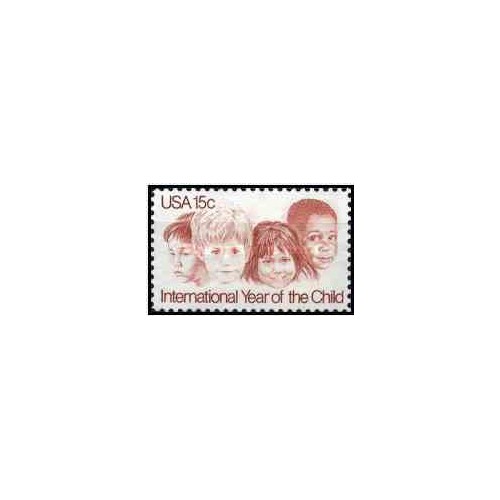 1 عدد تمبر سال جهانی کودک - آمریکا 1979      