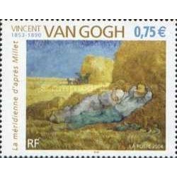 1 عدد  تمبر نقاشی ون گوگ - فرانسه 2004