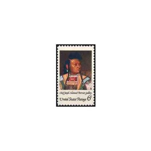1 عدد تمبر سرخپوستان آمریکایی - آمریکا 1968   