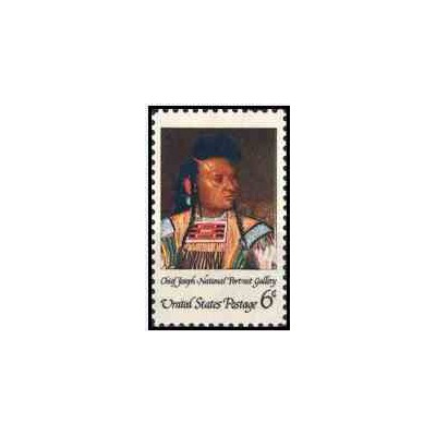 1 عدد تمبر سرخپوستان آمریکایی - آمریکا 1968   