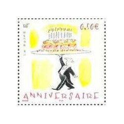 1 عدد  تمبر سالگردها  - فرانسه 2004