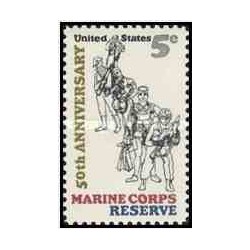 1 عدد تمبر تفنگداران دریایی رزرو - آمریکا 1966