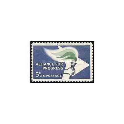 1 عدد تمبر اتحاد برای پیشرفت - آمریکا 1963      