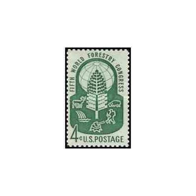 1عدد تمبر کنگره جهانی جنگل - آمریکا 1960     