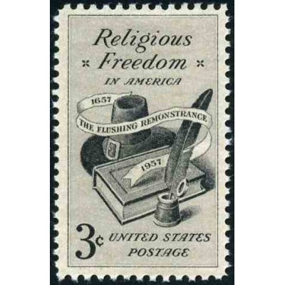1عدد تمبر آزادی مذهبی - آمریکا 1957    