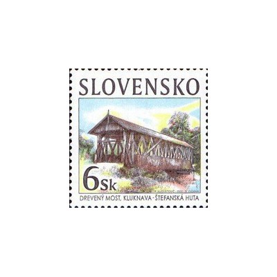 1 عدد  تمبر آثار فنی - پل های تاریخی - اسلواکی 2000
