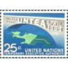 1 عدد تمبر مقامات اجرایی موقت سازمان ملل یا UNTEA در غرب گینه نو  - نیویورک ، سازمان ملل 1963