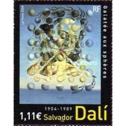 1 عدد  تمبر صدمین سالگرد تولد سالوادور دالی  - فرانسه 2004
