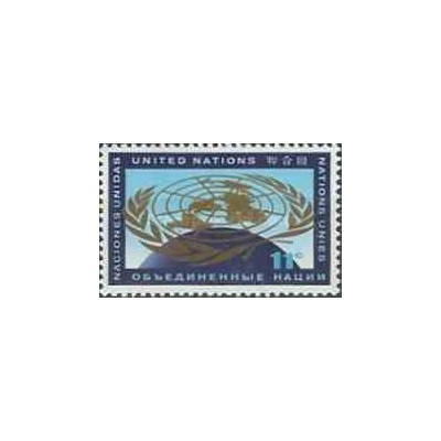 1 عدد تمبر سری پستی - نیویورک ، سازمان ملل 1961