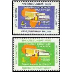 2 عدد تمبر کمیسون اقتصادی برای آفریقا ECA - نیویورک ، سازمان ملل 1961