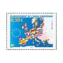 1 عدد  تمبر گسترش اتحادیه اروپا  - فرانسه 2004