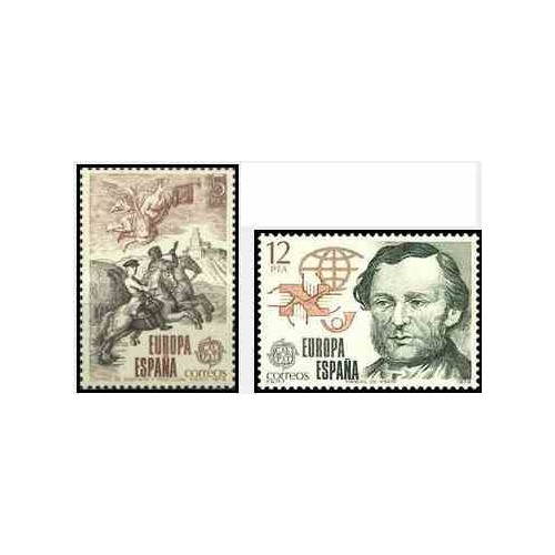 2 عدد تمبر مشترک اروپا - Europa Cept - اسپانیا 1979