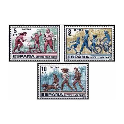 3 عدد تمبر ورزش ها - اسپانیا 1979 