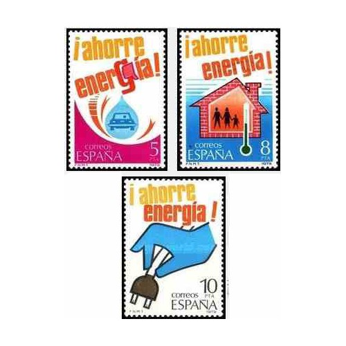 3 عدد تمبر صرفه جویی در انرژی - اسپانیا 1979      