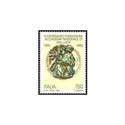 1 عدد تمبر 400مین سالگرد آکادمی ملی سنت لوک - ایتالیا 1993     