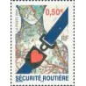 1 عدد  تمبر ایمنی جاده ای  - فرانسه 2004