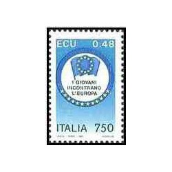 1 عدد تمبر اروپای متحد - ایتالیا 1991