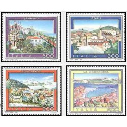 4 عدد تمبر تبلیغات توریستی - تابلو نقاشی - ایتالیا 1991