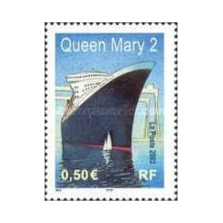 1 عدد  تمبر کشتی کروز کوئین ماری 2 - فرانسه 2003