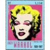 1 عدد  تمبر مرلین مونرو اثر اندی وارهول - فرانسه 2003
