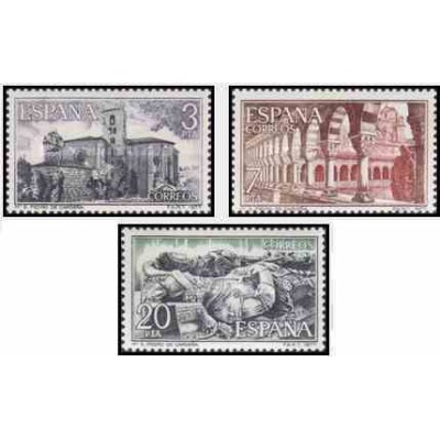 3 عدد تمبر قلعه ها و صومعه ها- اسپانیا 1977