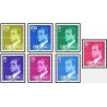 7 عدد تمبر سری پستی - پادشاه خوان کارلوس اول - رقمهای جدید - اسپانیا 1977