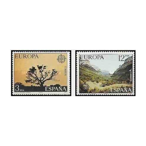 2 عدد تمبر مشترک اروپا - Europa Cept - مناظر طبیعی - اسپانیا 1977 2 عدد تمبر مشترک اروپا - Europa Cept - مناظر طبیعی - اسپانیا 1977