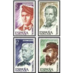 4 عدد تمبر شخصیتها - اسپانیا 1977