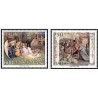 2 عدد تمبر کریسمس- تابلو نقاشی - ایتالیا 1990