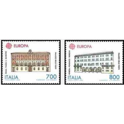 2 عدد تمبر مشترک اروپا - Europa Cept - ایتالیا 1990