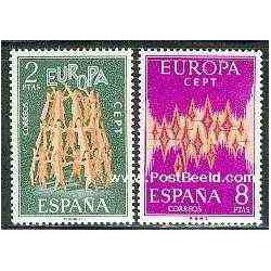 2 عدد تمبر مشترک اروپا - Europa Cept - اسپانیا 1972