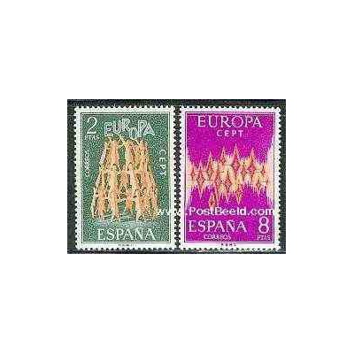 2 عدد تمبر مشترک اروپا - Europa Cept - اسپانیا 1972